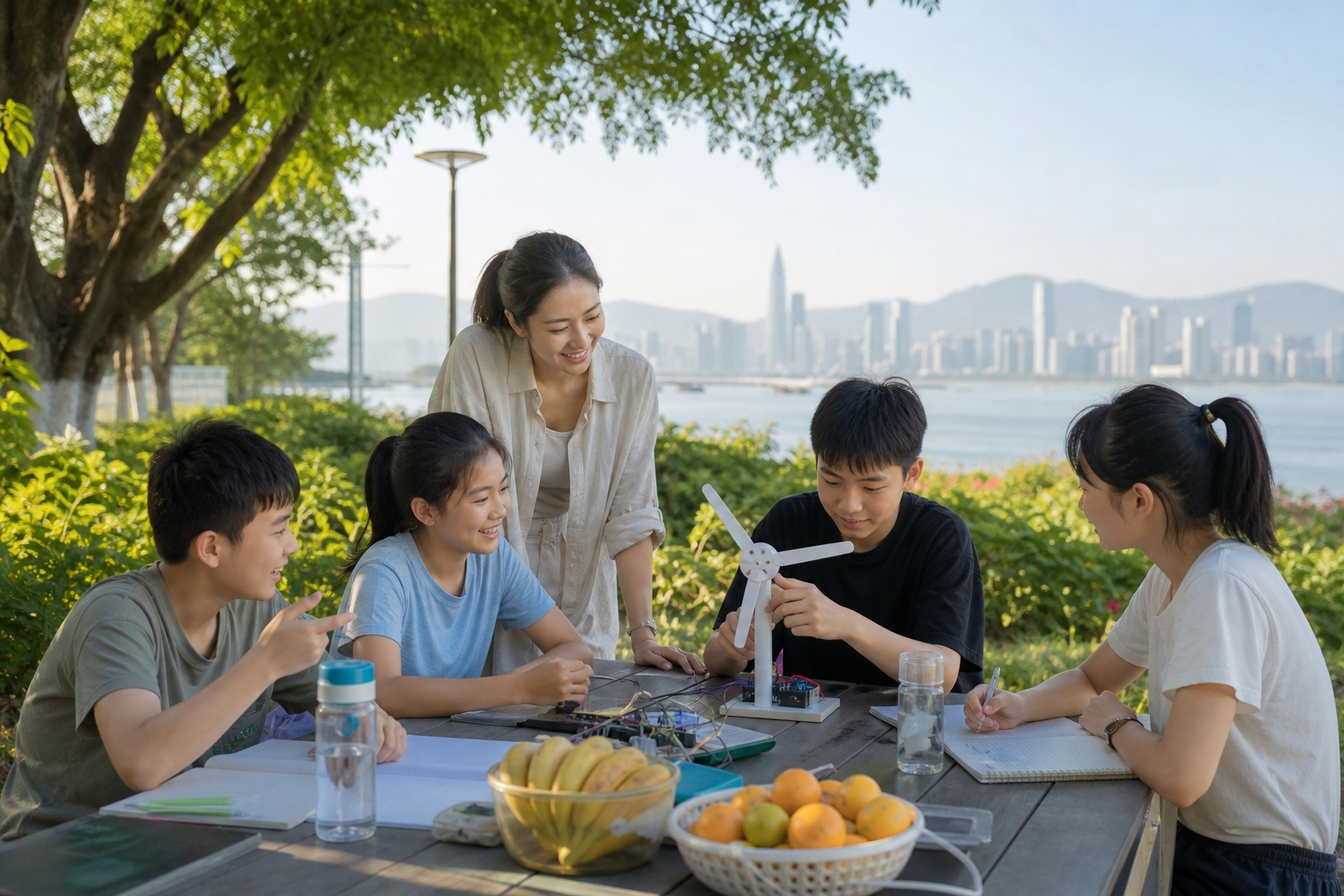 导师与青少年讨论成长计划的概念画面