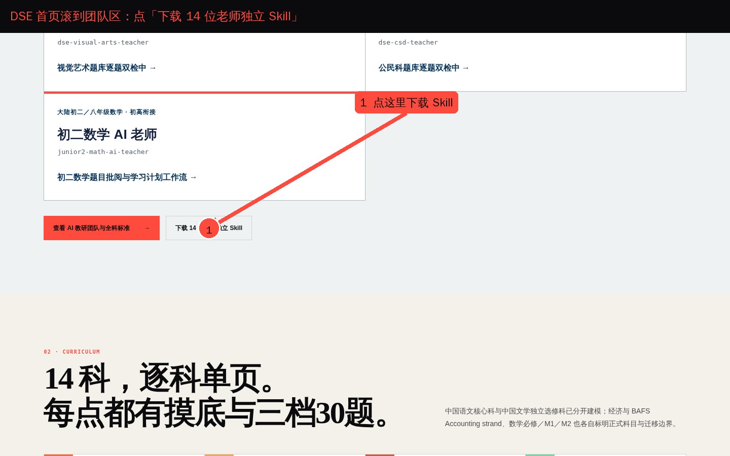 DSE 首页下载老师 Skill